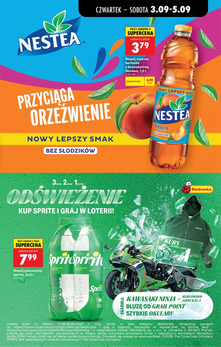 Gazetka promocyjna Biedronka - Od Czwartku - ważna 03.09 do 05.09.2026 - strona 61 - produkty: Gra, Herbata, Kawa, Napój, Napój gazowany, Sprite, Wasa