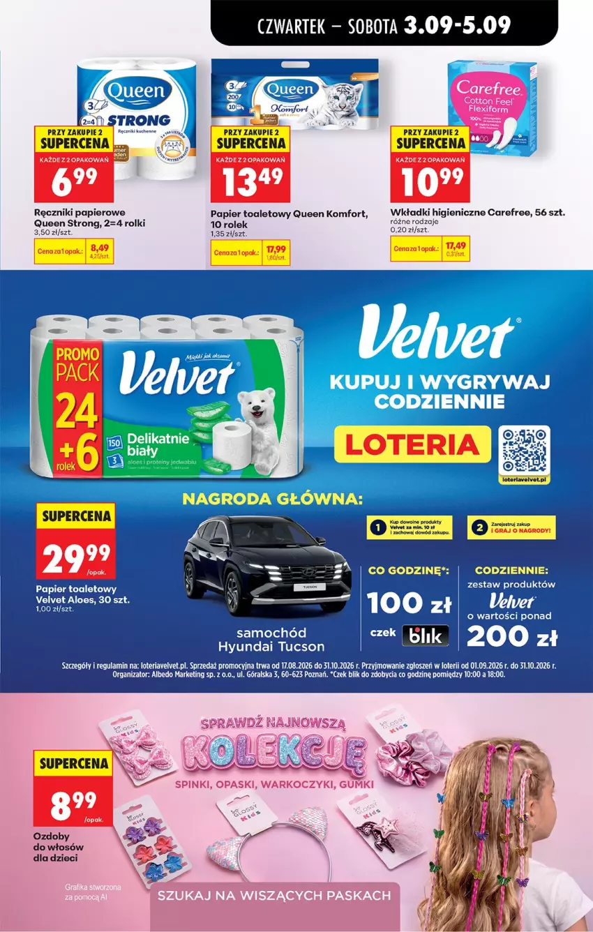 Gazetka promocyjna Biedronka - Od Czwartku - ważna 03.09 do 05.09.2026 - strona 67 - produkty: Carefree, Dzieci, Papier, Papier toaletowy, Ręcznik, Ręczniki papierowe, Rolki, Wkładki