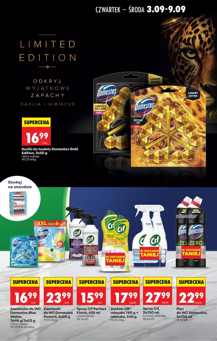 Gazetka promocyjna Biedronka - Od Czwartku - ważna 03.09 do 05.09.2026 - strona 69 - produkty: Cif, Domestos, Finish, Kuchnia, Mleczko, Zawieszka do wc, Zawieszki