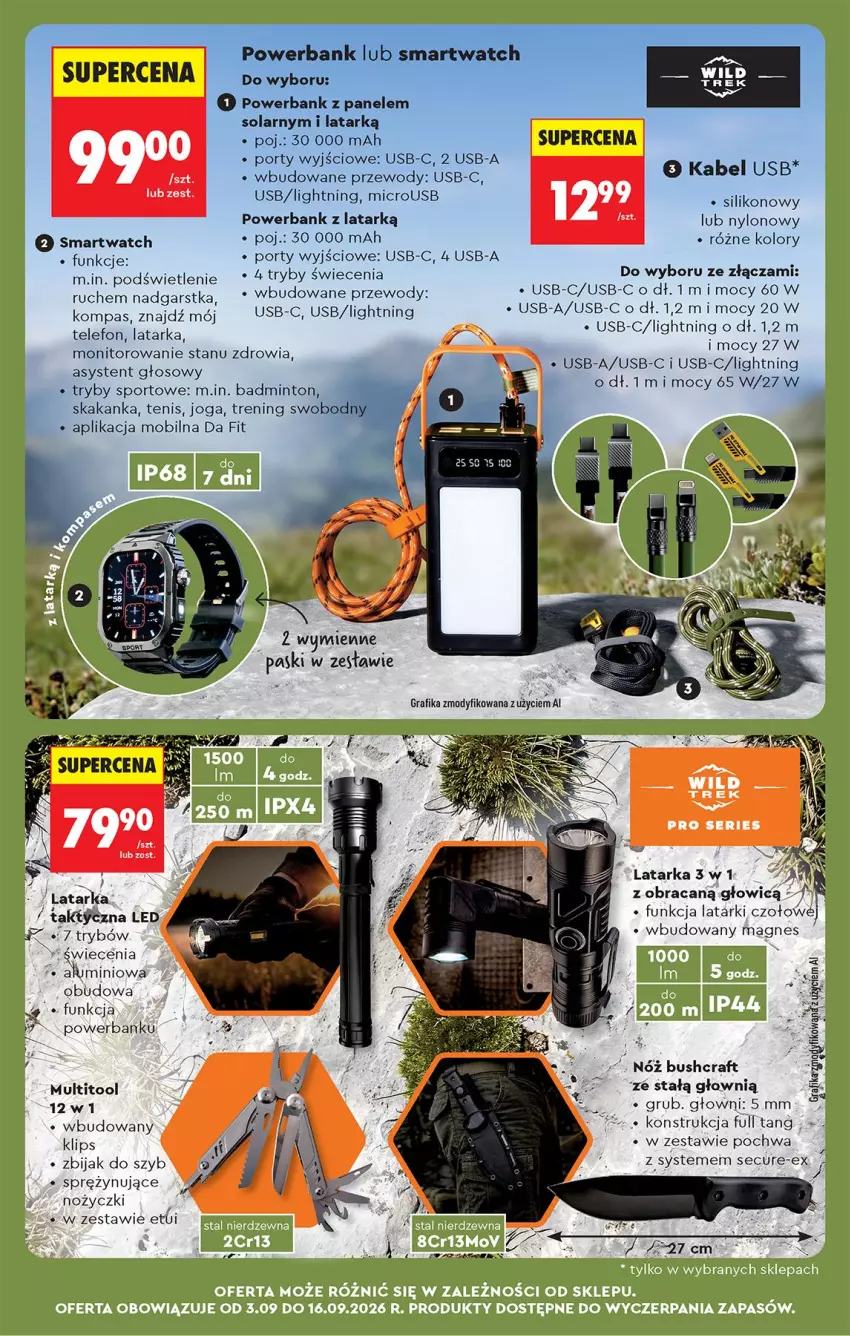 Gazetka promocyjna Biedronka - Od Czwartku - ważna 03.09 do 05.09.2026 - strona 73 - produkty: Fa, Gra, Grafika, Kabel USB, Latarka, Mobil, Monitor, Noż, Nożyczki, Por, Powerbank, Smartwatch, Sport, Tarka, Telefon