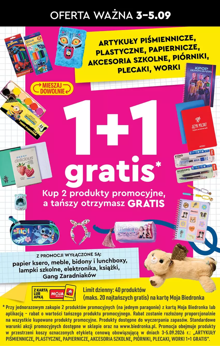 Gazetka promocyjna Biedronka - Od Czwartku - ważna 03.09 do 05.09.2026 - strona 74 - produkty: Elektronika, Gra, Kosz, Meble, Papier, Piórnik, Plecak, Por, Ser