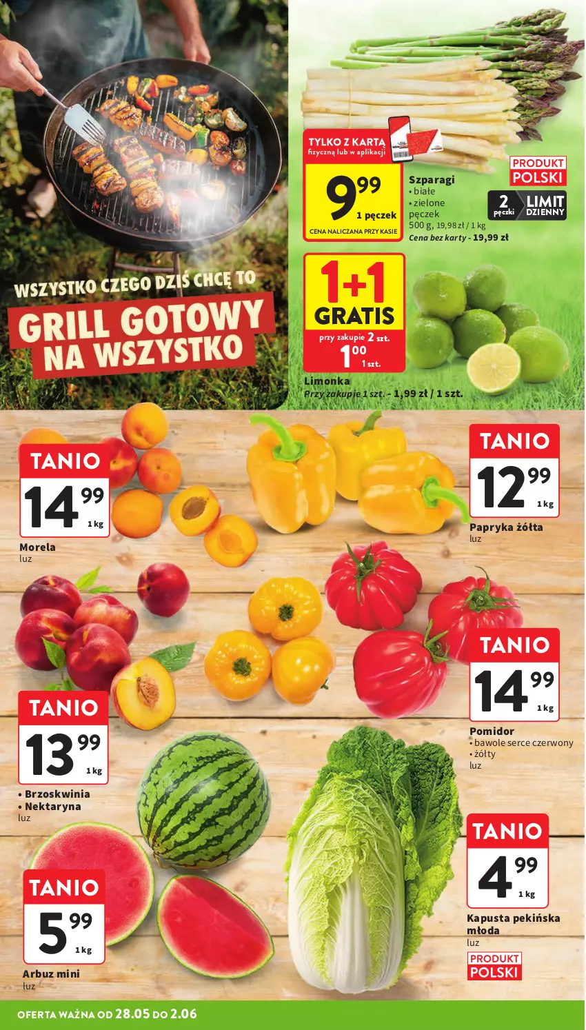 Gazetka promocyjna Intermarche - Gazetka promocyjna - ważna 28.05 do 02.06.2026 - strona 16 - produkty: Arbuz, Gra, Limonka, Morela, Nektar, Papryka, Papryka żółta, Ser