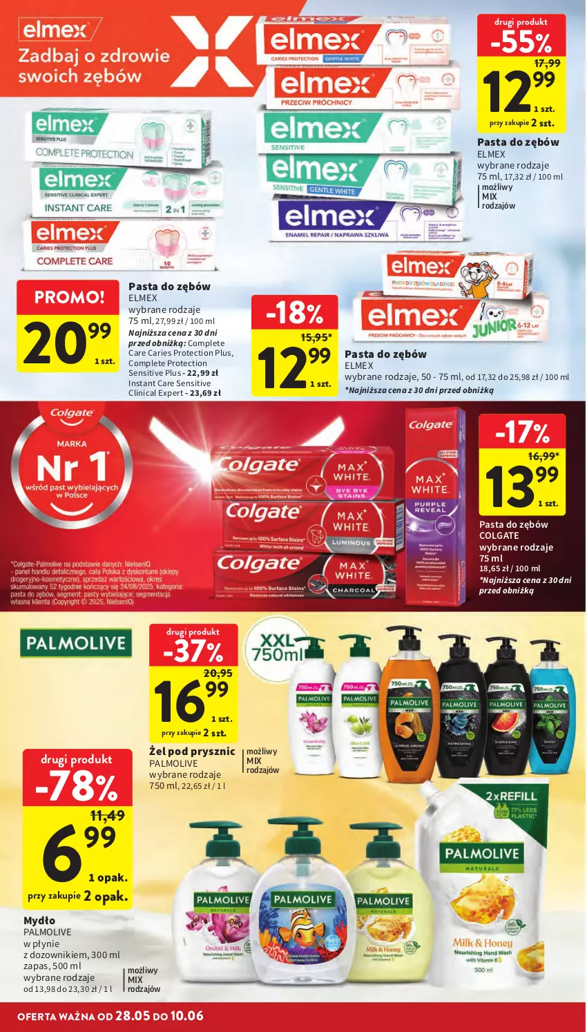 Gazetka promocyjna Intermarche - Gazetka promocyjna - ważna 28.05 do 02.06.2026 - strona 44 - produkty: Clin, Colgate, Dozownik, Elmex, LG, Mydło, Palmolive, Pasta do zębów