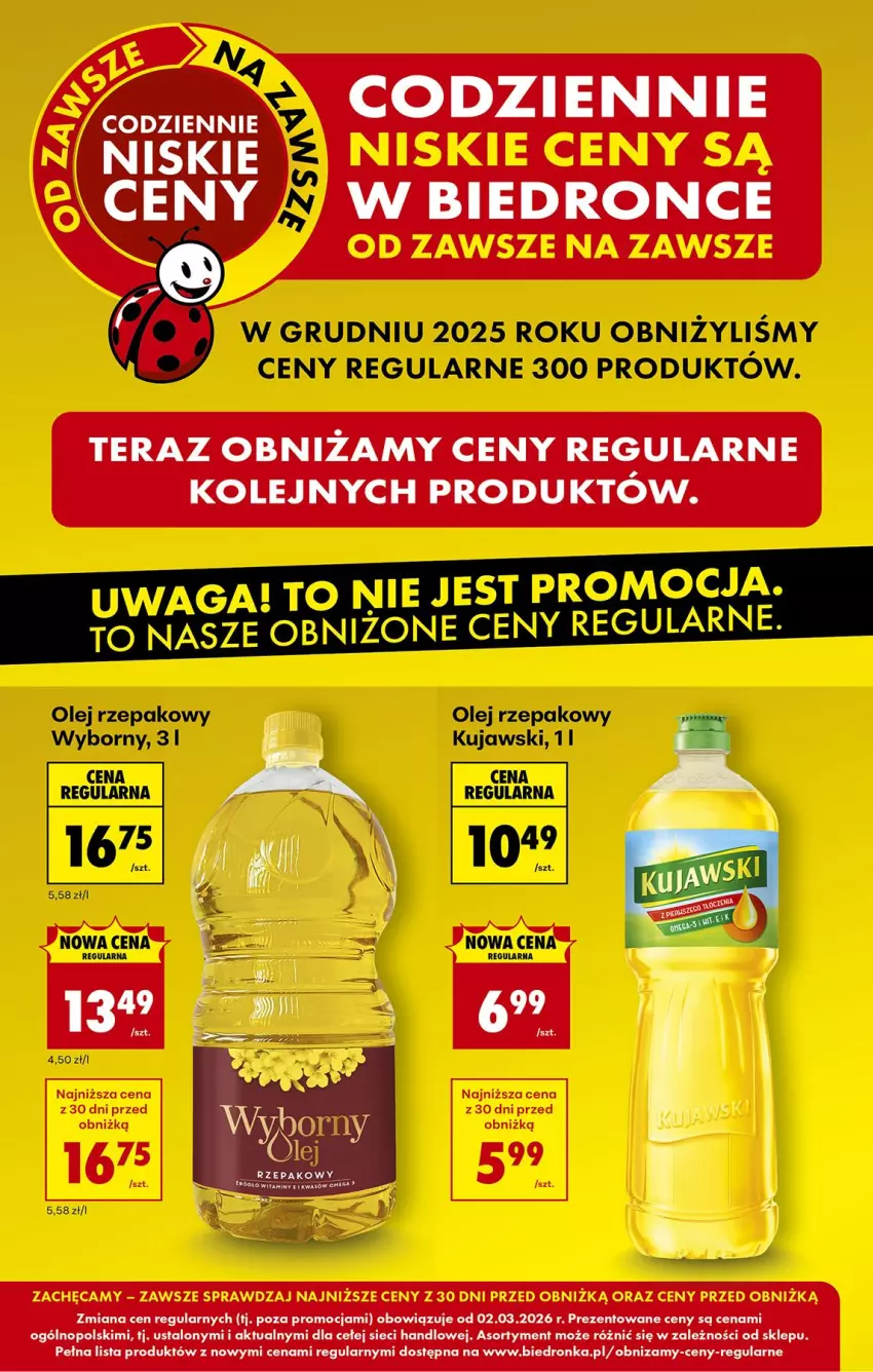 Gazetka promocyjna Biedronka - Tani Weekend - ważna 06.03 do 07.03.2026 - strona 6 - produkty: Kujawski, O nas, Olej, Olej rzepakowy, Tera, Waga