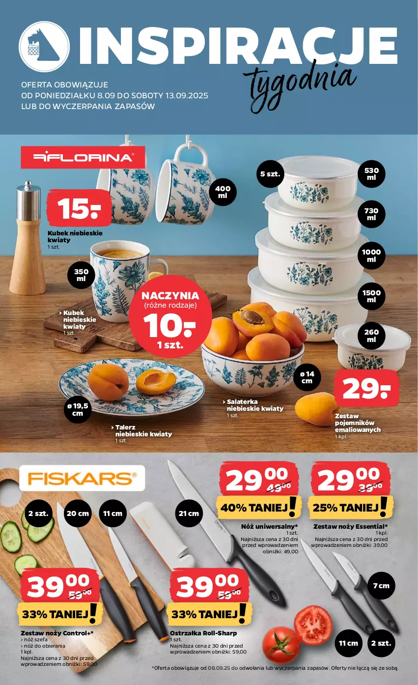 Gazetka promocyjna Netto - Od Poniedziałku Przemysłowa - ważna 08.09 do 13.09.2025 - strona 2 - produkty: Control, Fa, Kubek, Noż, Nóż uniwersalny, Pojemnik, Salaterka, Sharp, Talerz