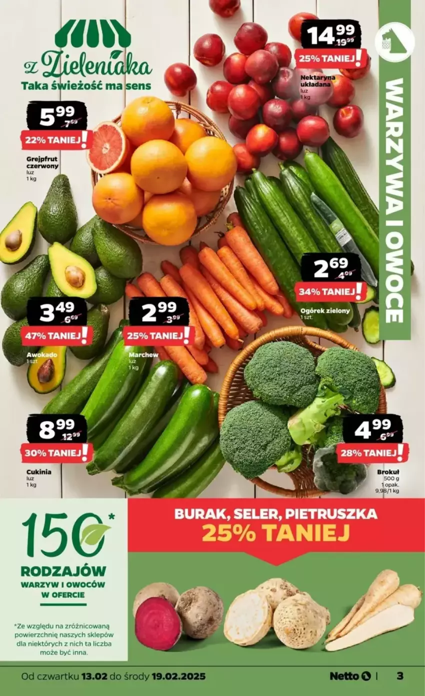 Gazetka promocyjna Netto - ważna 13.02 do 19.02.2025 - strona 12 - produkty: Grejpfrut, Ogórek