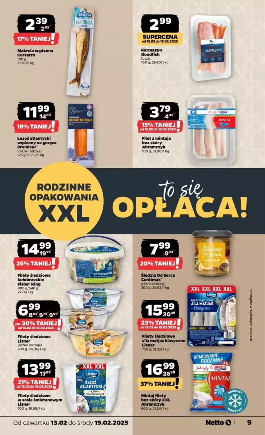 Gazetka promocyjna Netto - ważna 13.02 do 19.02.2025 - strona 18 - produkty: Filet z mintaja, Lisner, Matjas, Mintaj, Ser, Sos, Tusz