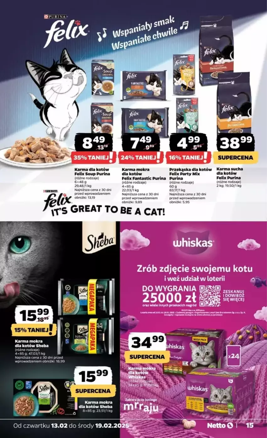 Gazetka promocyjna Netto - ważna 13.02 do 19.02.2025 - strona 7 - produkty: Fa, Fanta, Felix, Koc, Przekąska dla kotów, Pur, Purina, Sheba