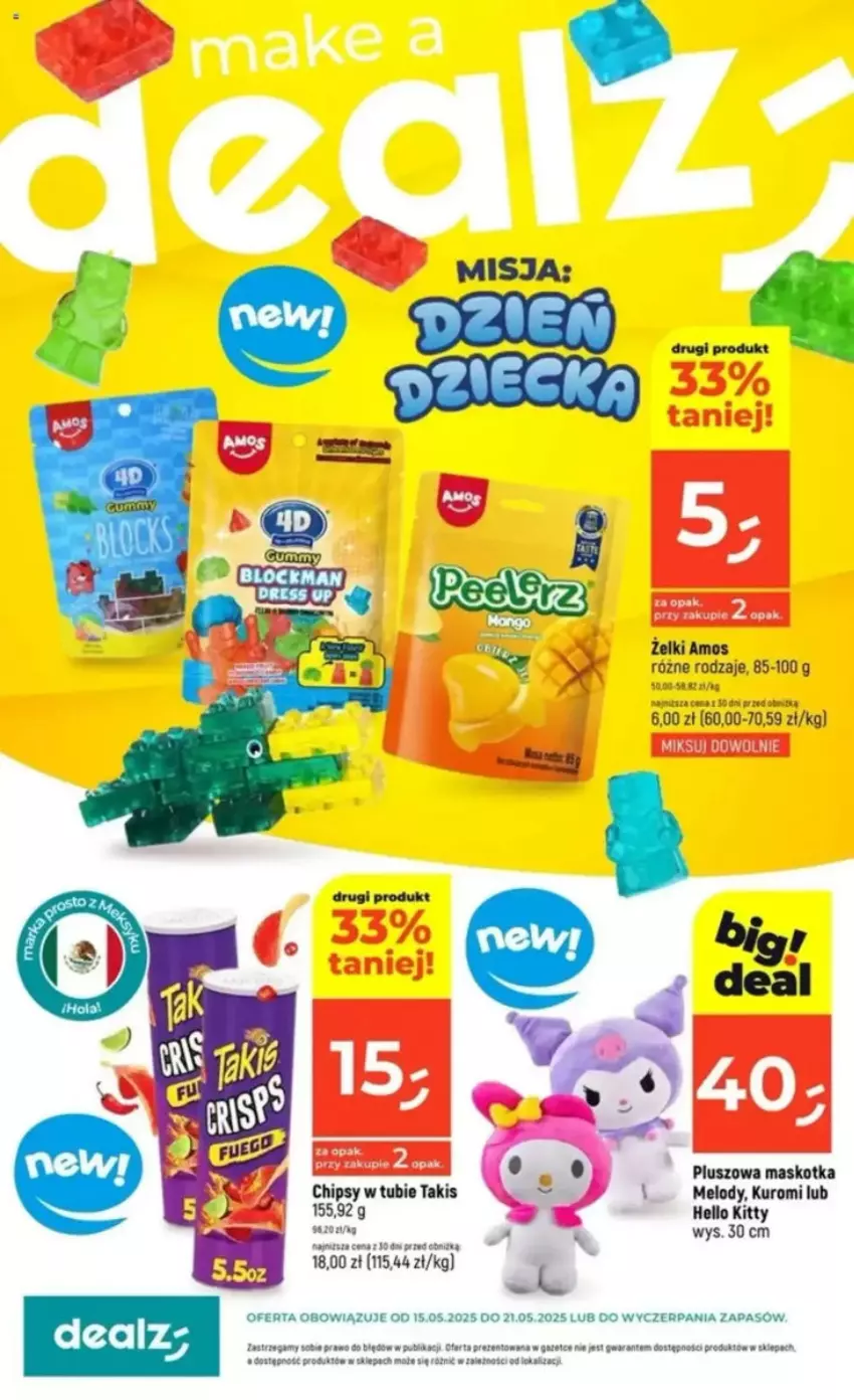 Gazetka promocyjna Dealz - ważna 15.05 do 21.05.2025 - strona 1 - produkty: BIC, Chipsy, Fa, LEGO, Lody, Noż