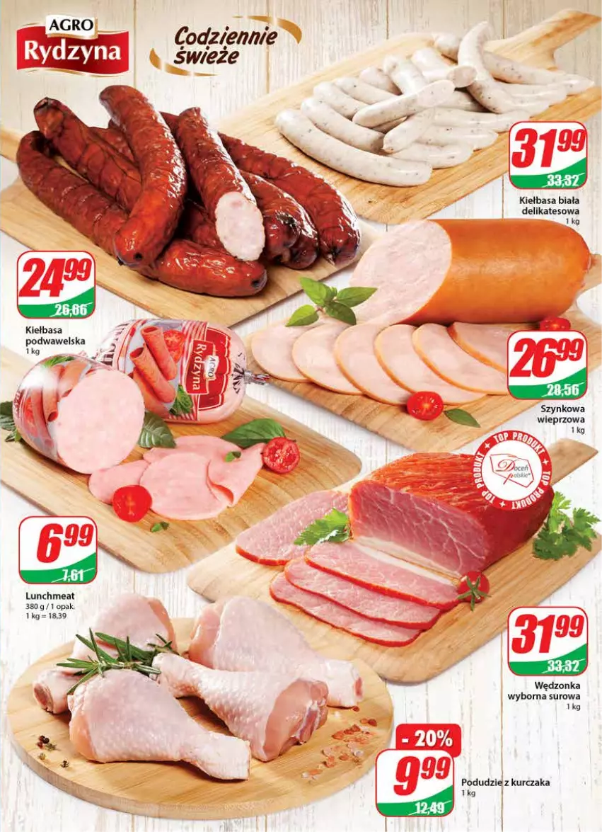 Gazetka promocyjna Dino - Gazetka - ważna 11.01 do 17.01.2023 - strona 11 - produkty: Kiełbasa, Kiełbasa biała, Kurczak, Podudzie z kurczaka, Wawel