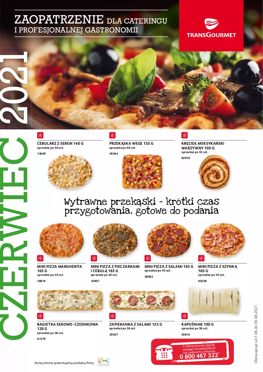 Gazetka promocyjna Selgros - Oferta gastronomiczna - ważna 01.05 do 31.05.2021 - strona 17 - produkty: Bagietka, Cebula, Piec, Pieczarka, Pizza, Pizza margherita, Salami, Ser, Zapiekanka