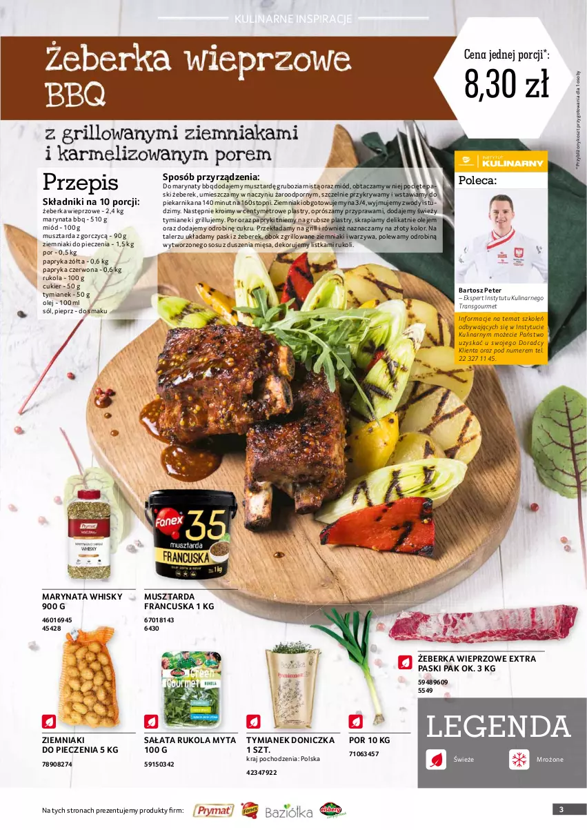 Gazetka promocyjna Selgros - Oferta gastronomiczna - ważna 01.05 do 31.05.2021 - strona 3 - produkty: Cukier, Grill, Kosz, Metro, Miód, Mus, Musztarda, Olej, Papryka, Papryka czerwona, Papryka żółta, Piec, Piekarnik, Pieprz, Por, Rukola, Sałat, Sól, Sos, Talerz, Top, Tran, Warzywa, Whisky, Ziemniaki