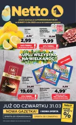 Gazetka promocyjna Netto - Gazetka spożywcza - Gazetka - ważna od 02.04 do 02.04.2022 - strona 1 - produkty: Karkówka wieprzowa, Kawa mielona, Kawa, Mlekovita, Siatka, Masło, Mleko