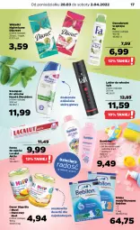 Gazetka promocyjna Netto - Gazetka spożywcza - Gazetka - ważna od 02.04 do 02.04.2022 - strona 17 - produkty: HiPP, Ser, Mus, Mleko modyfikowane, Dezodorant, Pasta do zębów, Discreet, Taft, Lacalut, Szampon, Lakier do włosów, Dzieci, Deser, Wkładki, Lakier, Mleko, Fa, BEBILON, Hipp Bio