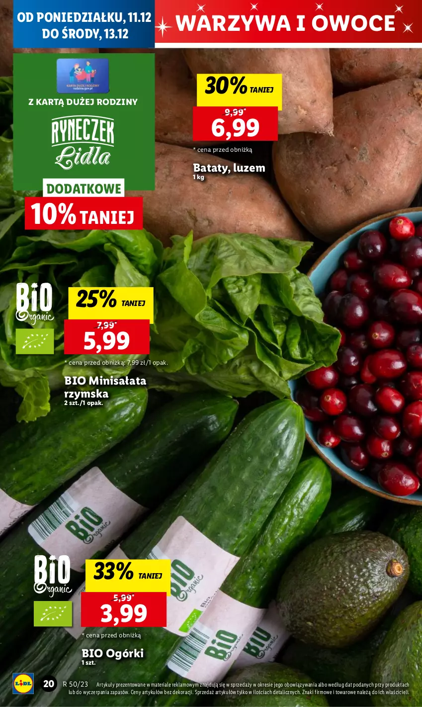 Gazetka promocyjna Lidl - GAZETKA - ważna 11.12 do 13.12.2023 - strona 22 - produkty: Chleb, Owoce, Sałat, Ser, Warzywa, Warzywa i owoce