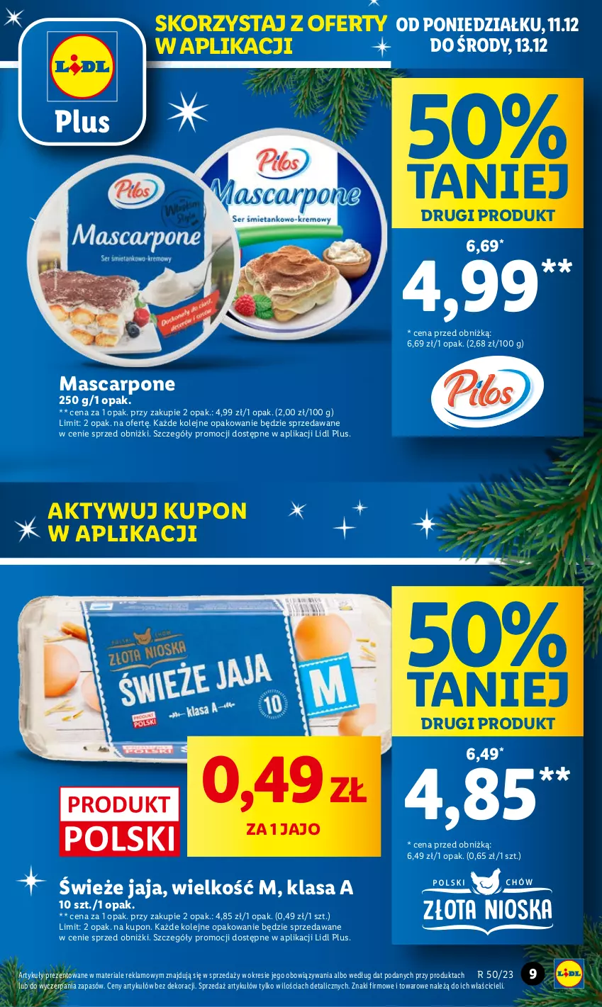 Gazetka promocyjna Lidl - GAZETKA - ważna 11.12 do 13.12.2023 - strona 9 - produkty: Jaja, Mascarpone, Olej