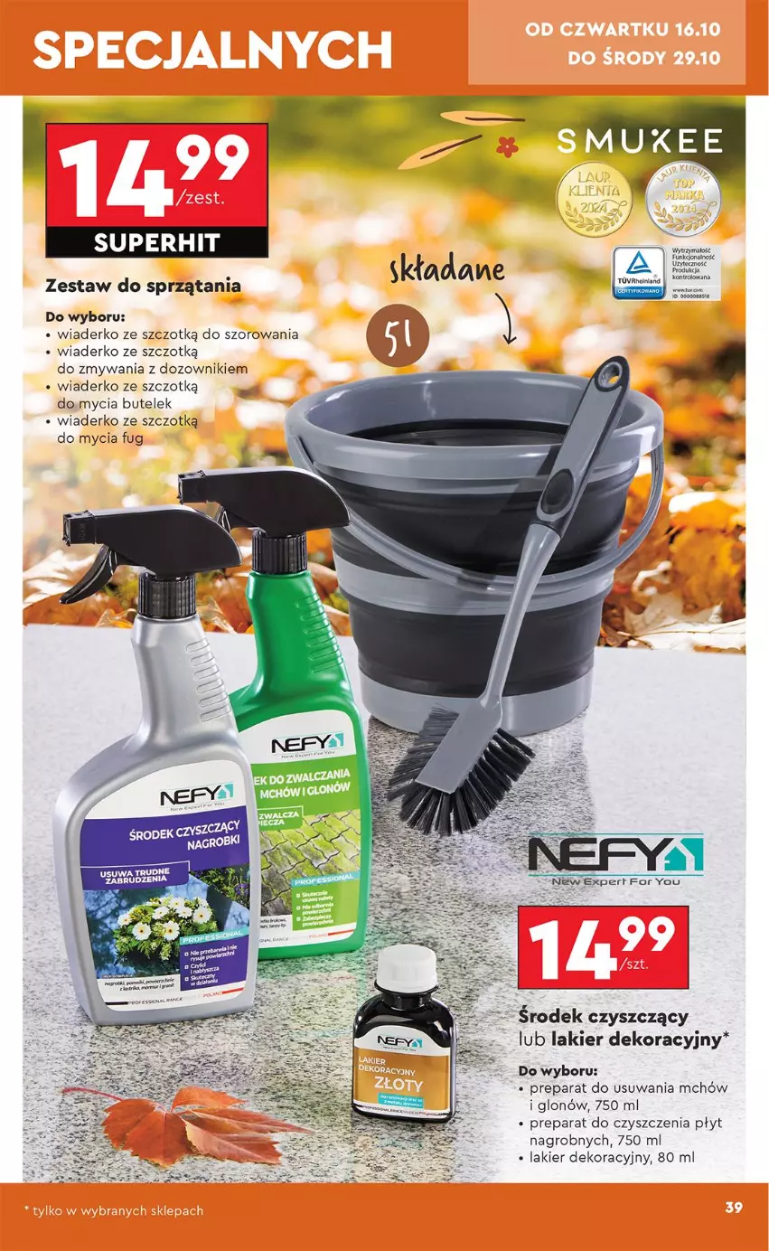 Gazetka promocyjna Biedronka - Okazje Tygodnia - ważna 13.10 do 25.10.2025 - strona 39 - produkty: Dozownik, Lakier, Preparat do czyszczenia