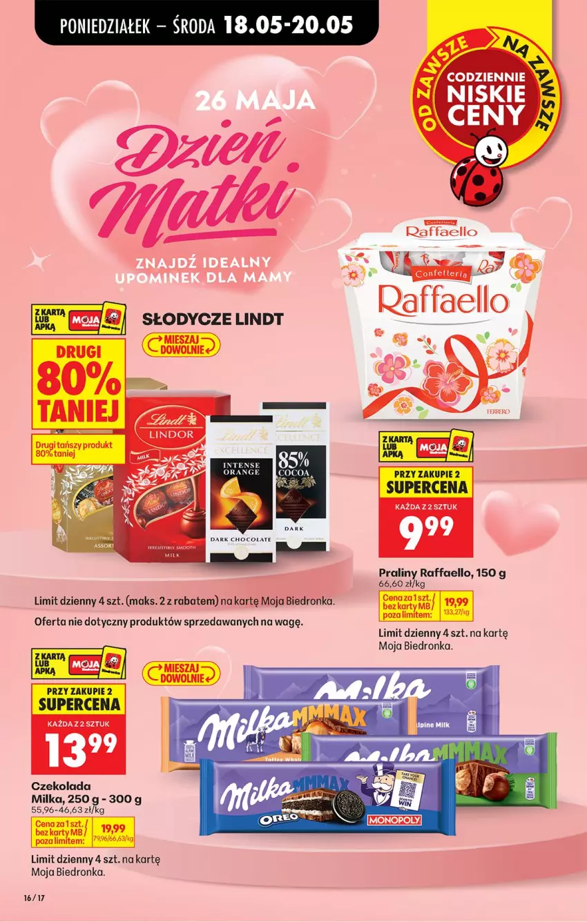 Gazetka promocyjna Biedronka - Od Poniedziałku - ważna 18.05 do 23.05.2026 - strona 18 - produkty: Czekolada, Fa, Milka, Praliny, Raffaello