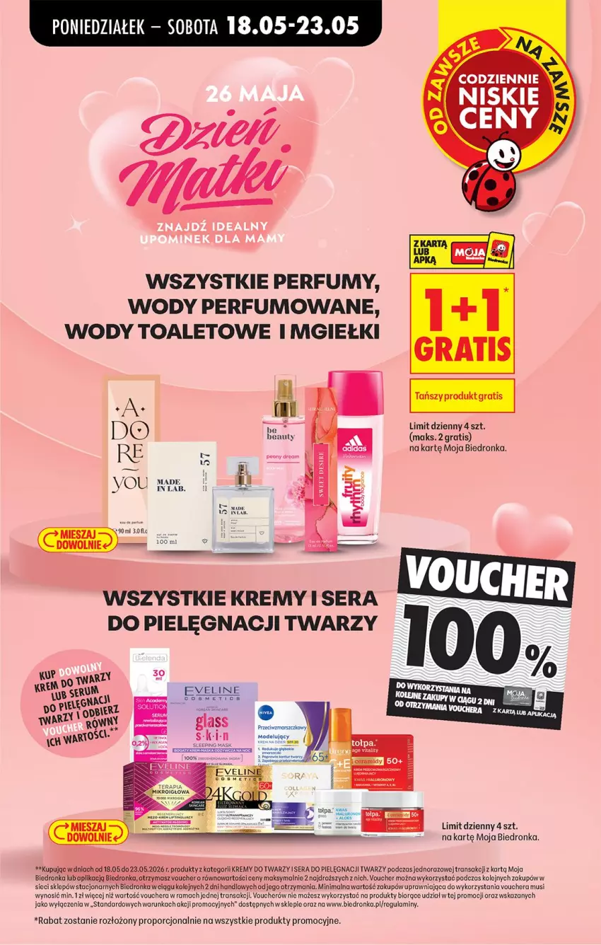 Gazetka promocyjna Biedronka - Od Poniedziałku - ważna 18.05 do 23.05.2026 - strona 23 - produkty: Eveline, Gra, Mus, Olej, Perfum, Por, Rama, Rum, Ser, Serum, Tołpa, Tran