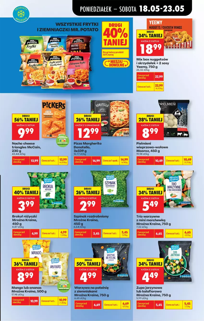 Gazetka promocyjna Biedronka - Od Poniedziałku - ważna 18.05 do 23.05.2026 - strona 47 - produkty: Ananas, Fa, Kalafior, Mango, McCain, Pizza, Pizza margherita, Sos, Szpinak, Warzywa, Zupa