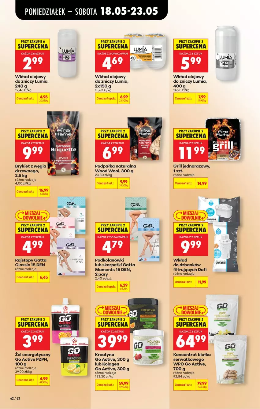 Gazetka promocyjna Biedronka - Od Poniedziałku - ważna 18.05 do 23.05.2026 - strona 78 - produkty: Gatta, Grill, Karp, Kolagen, Moments, Olej, Rajstopy, Ser, Skarpetki, Top, Wkład olejowy, Znicz