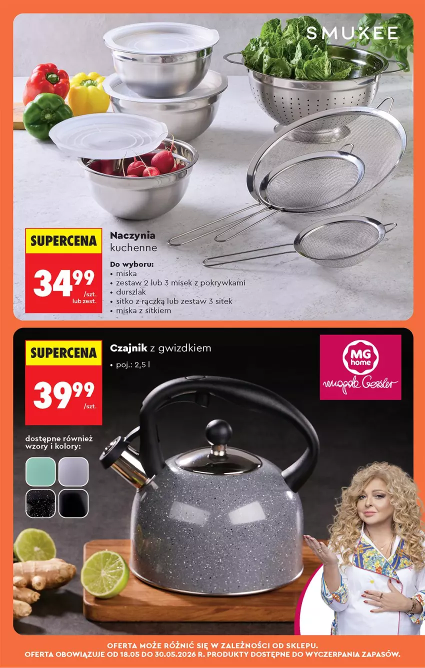 Gazetka promocyjna Biedronka - Od Poniedziałku - ważna 18.05 do 23.05.2026 - strona 81 - produkty: Czajnik, Durszlak, Miska, Sitko