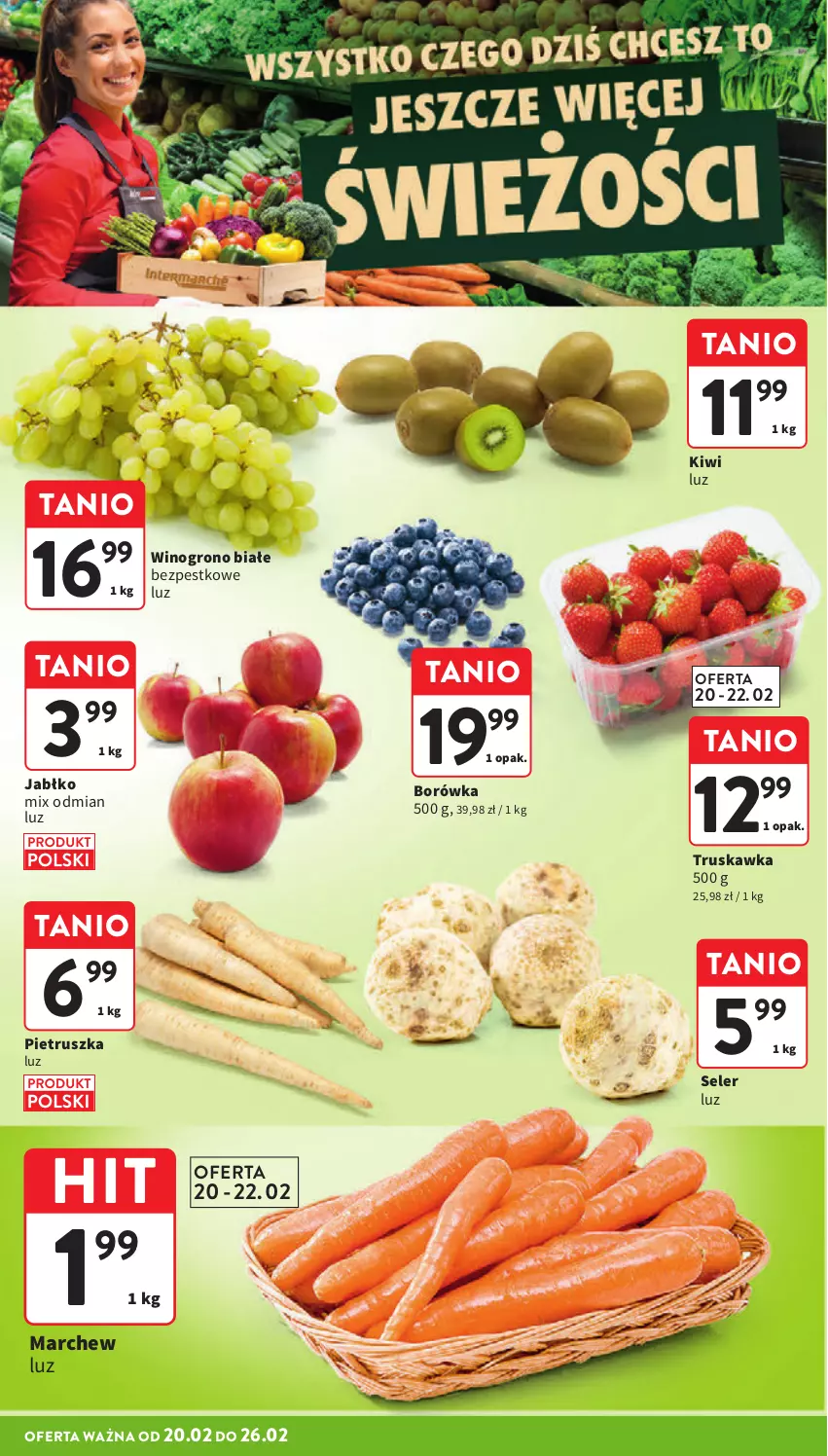 Gazetka promocyjna Intermarche - Gazetka promocyjna - ważna 20.02 do 26.02.2025 - strona 10 - produkty: Borówka, Kiwi, Pietruszka, Wino