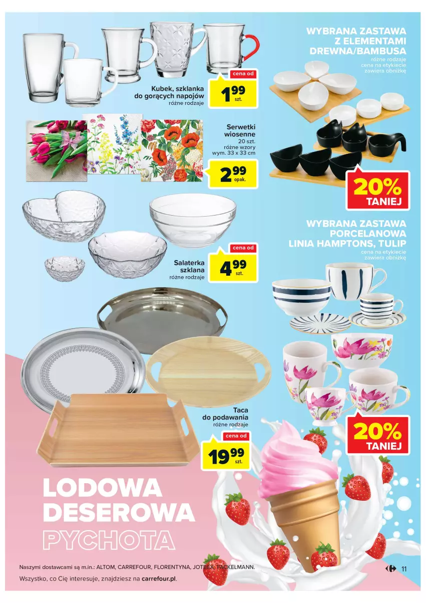 Gazetka promocyjna Carrefour - Gazetka Market - ważna 04.05 do 28.05.2022 - strona 11 - produkty: Kubek, LANA, Salaterka, Ser, Serwetki, Szklanka, Taca