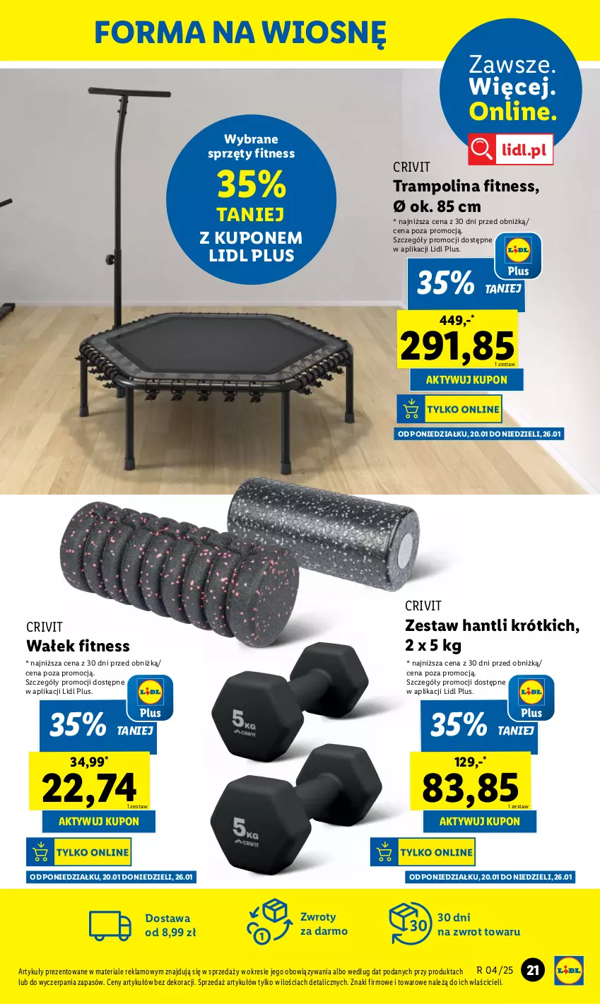 Gazetka promocyjna Lidl - GAZETKA - ważna 20.01 do 26.01.2025 - strona 23 - produkty: Wałek, Zestaw hantli