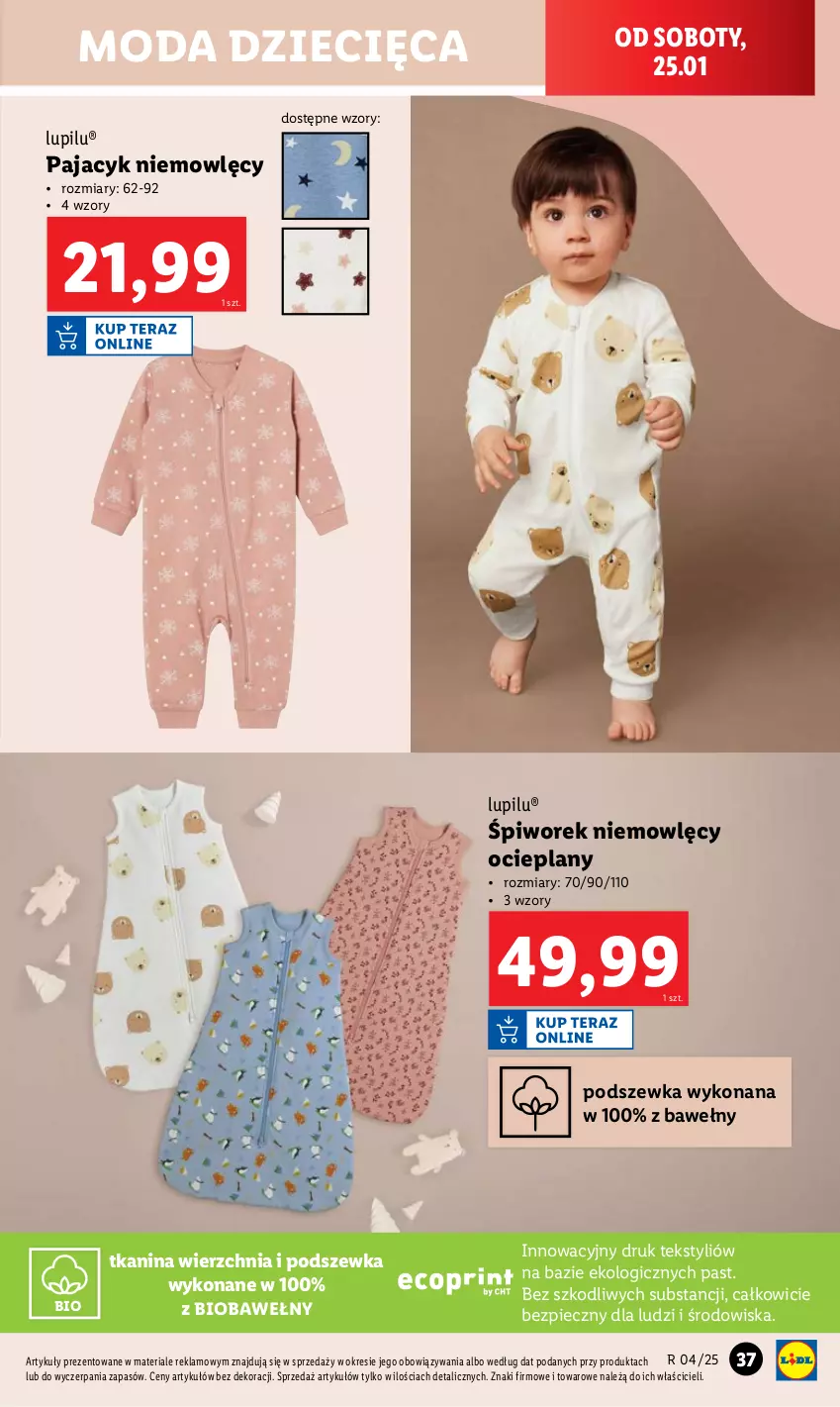 Gazetka promocyjna Lidl - GAZETKA - ważna 20.01 do 26.01.2025 - strona 39 - produkty: Dzieci, Moda, Pajac, Piec, Piwo