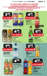 Gazetka promocyjna Netto - Od Wtorku - Gazetka - ważna od 06.04 do 06.04.2024 - strona 21 - produkty: Piwa, Piwo, Nałęczowianka, Sok, Gra, Pepsi max, Mirinda, Warka, Pilsner Urquell, Pepsi, Radler, Tymbark, Woda mineralna, Kubuś, Woda, Napój, Mięta, Kozel, Grejpfrut