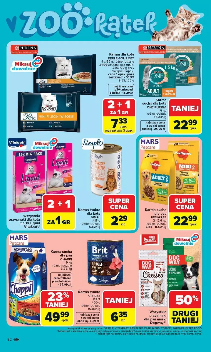 Gazetka promocyjna Carrefour - Gazetka Carrefour, Market od poniedziałku! - ważna 20.04 do 26.04.2026 - strona 34 - produkty: Brit, Fa, LEGO, Mars, Mokra karma, Pedigree, Przysmaki, Pur, Purina, Vitakraft