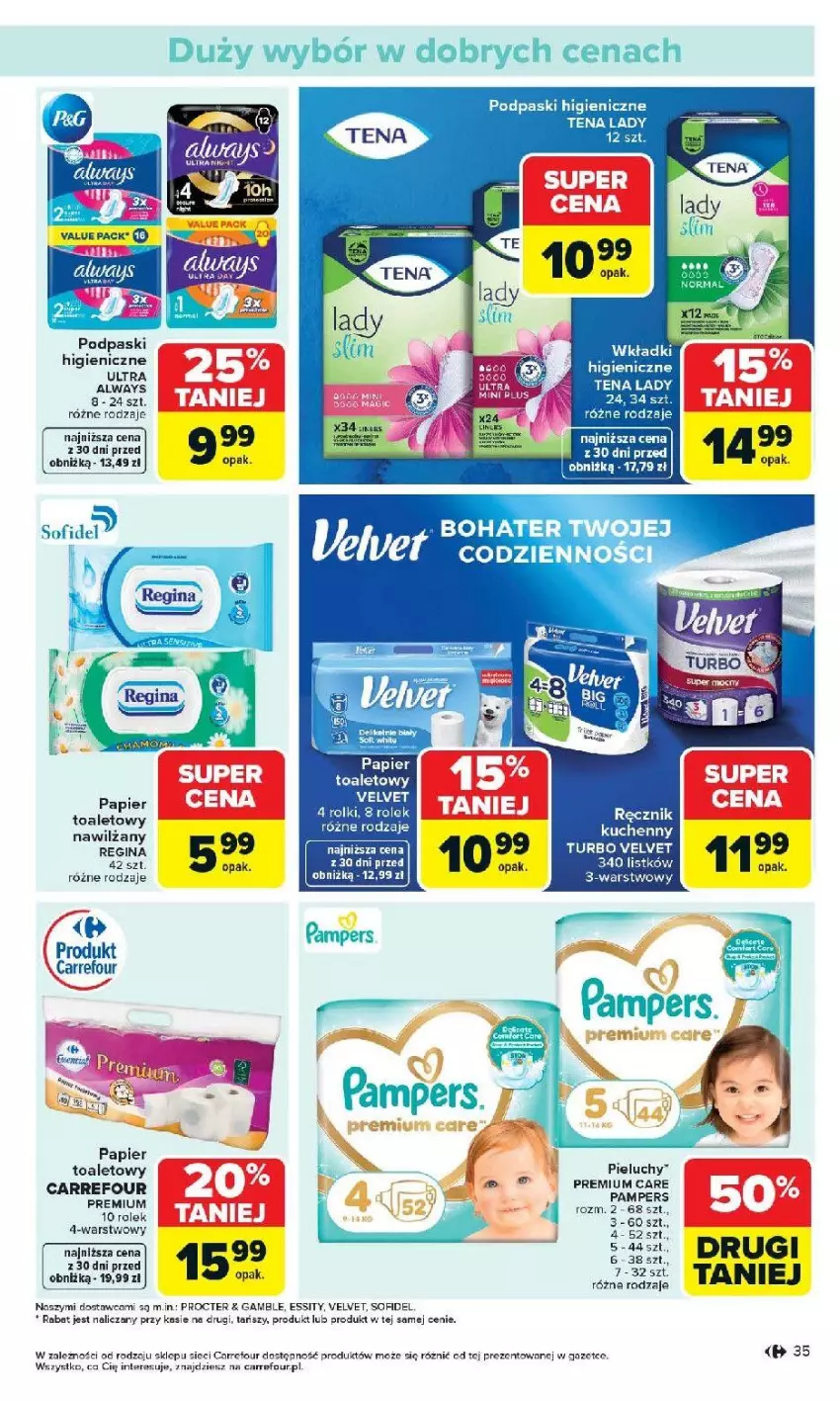 Gazetka promocyjna Carrefour - Gazetka Carrefour, Market od poniedziałku! - ważna 20.04 do 26.04.2026 - strona 37 - produkty: Always, Gin, Pampers, Pieluchy, Podpaski