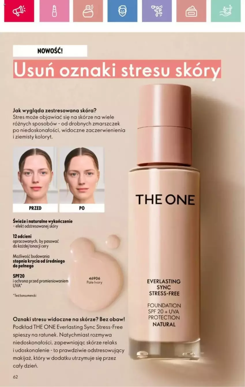 Gazetka promocyjna Oriflame - ważna 23.03 do 12.04.2025 - strona 108 - produkty: Foundation, Makijaż, Mars, Podkład, The ONE, Top