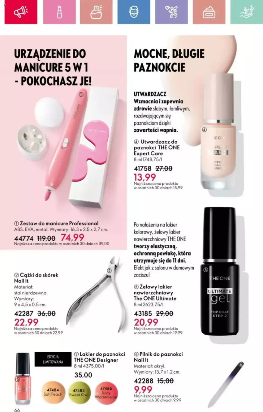 Gazetka promocyjna Oriflame - ważna 23.03 do 12.04.2025 - strona 112 - produkty: Cążki, Cążki do skórek, Koc, Lakier, Lakier do paznokci, Pilnik, Pilnik do paznokci, The ONE, Zdrowie