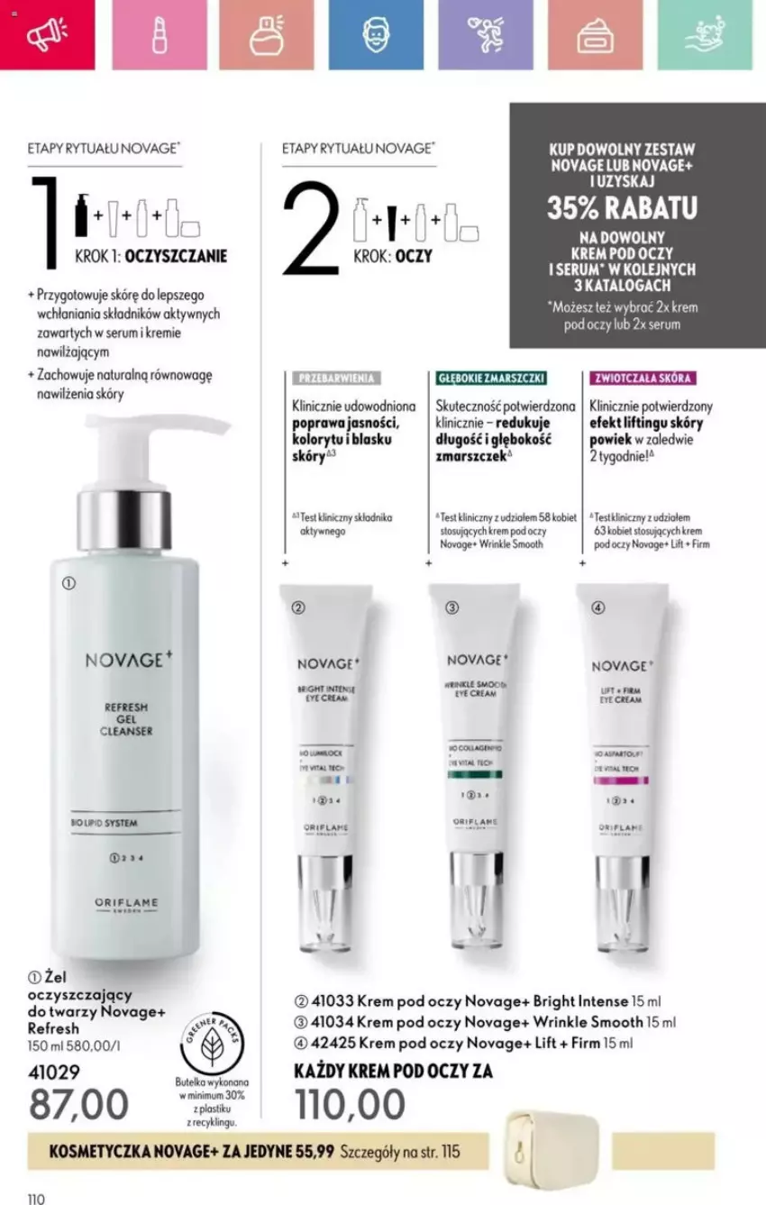 Gazetka promocyjna Oriflame - ważna 23.03 do 12.04.2025 - strona 14 - produkty: Kosmetyczka, Krem pod oczy, Mars, NovAge, Olej, Oriflame, Rum, Ser, Serum