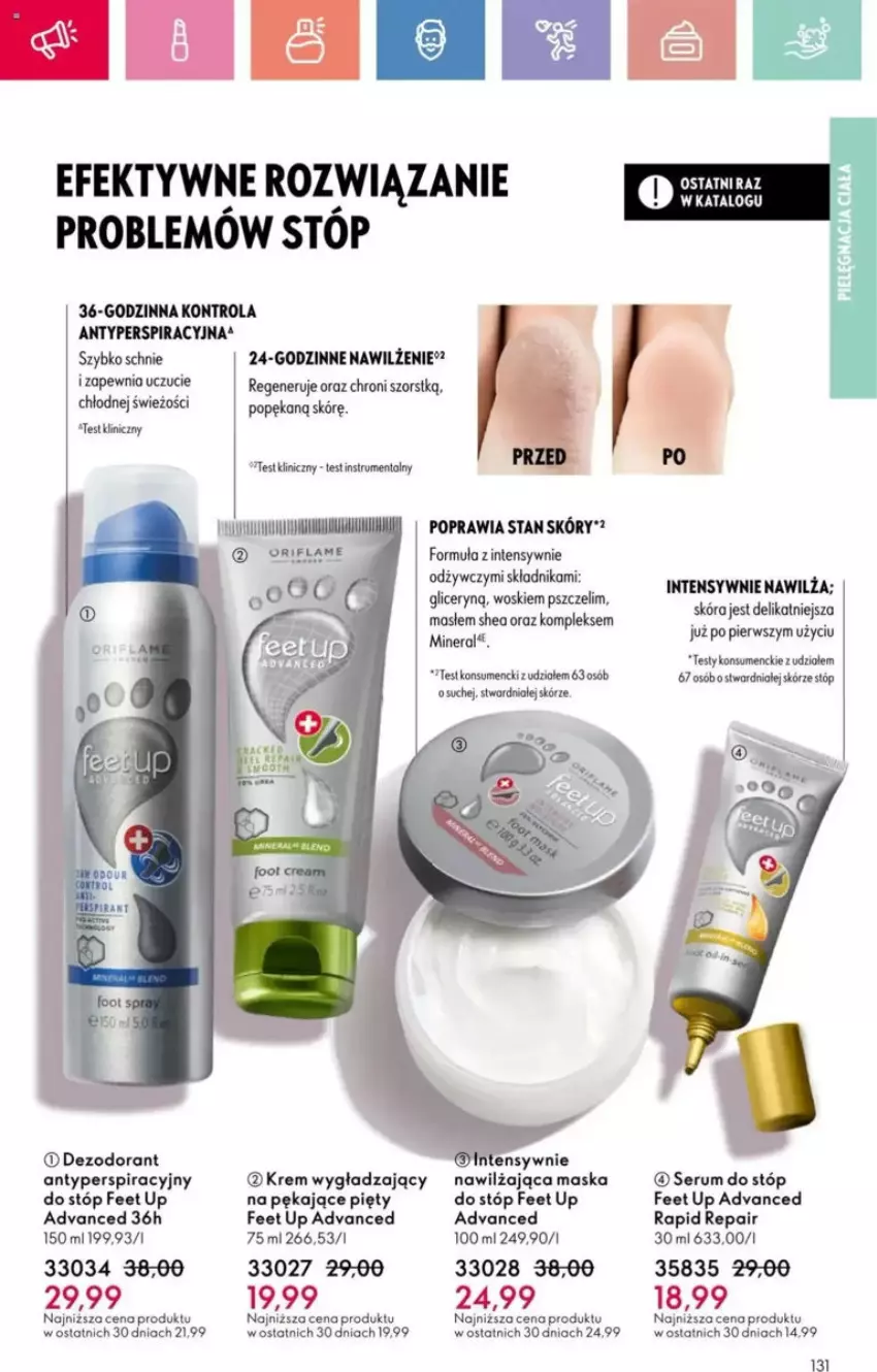 Gazetka promocyjna Oriflame - ważna 23.03 do 12.04.2025 - strona 37 - produkty: Dezodorant, Feet Up, Krem wygładzający, Maska, Maska do stóp, Rum