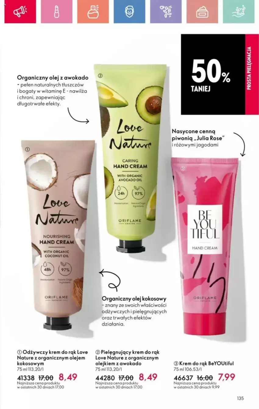 Gazetka promocyjna Oriflame - ważna 23.03 do 12.04.2025 - strona 41 - produkty: Avocado, Kokos, Krem do rąk, Love Nature, Olej, Olej kokosowy, Oriflame, Piwo