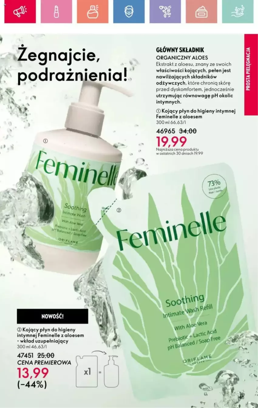 Gazetka promocyjna Oriflame - ważna 23.03 do 12.04.2025 - strona 52 - produkty: Feminelle, Gala, Płyn do higieny intymnej