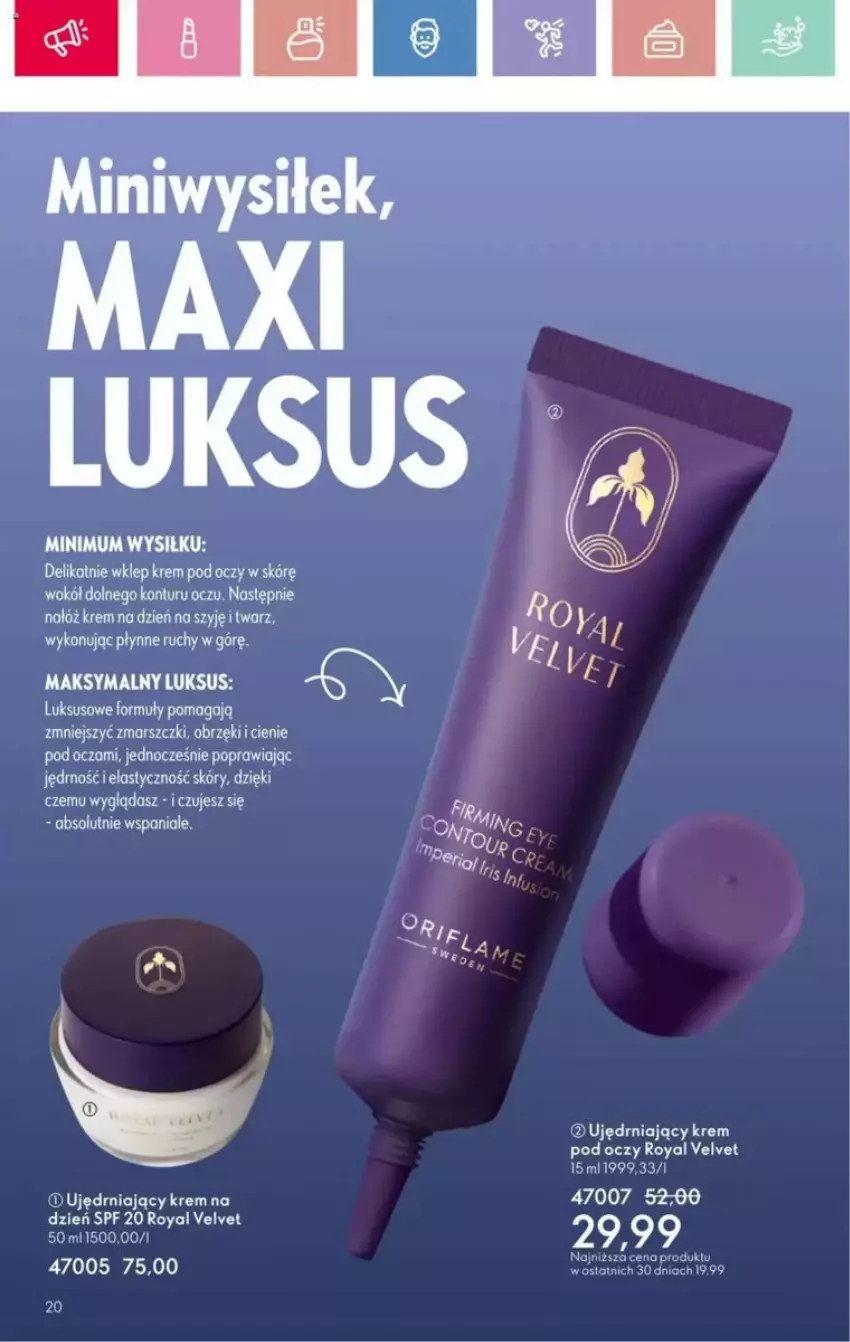 Gazetka promocyjna Oriflame - ważna 23.03 do 12.04.2025 - strona 62 - produkty: Krem pod oczy, Mars, Royal Velvet, Velvet