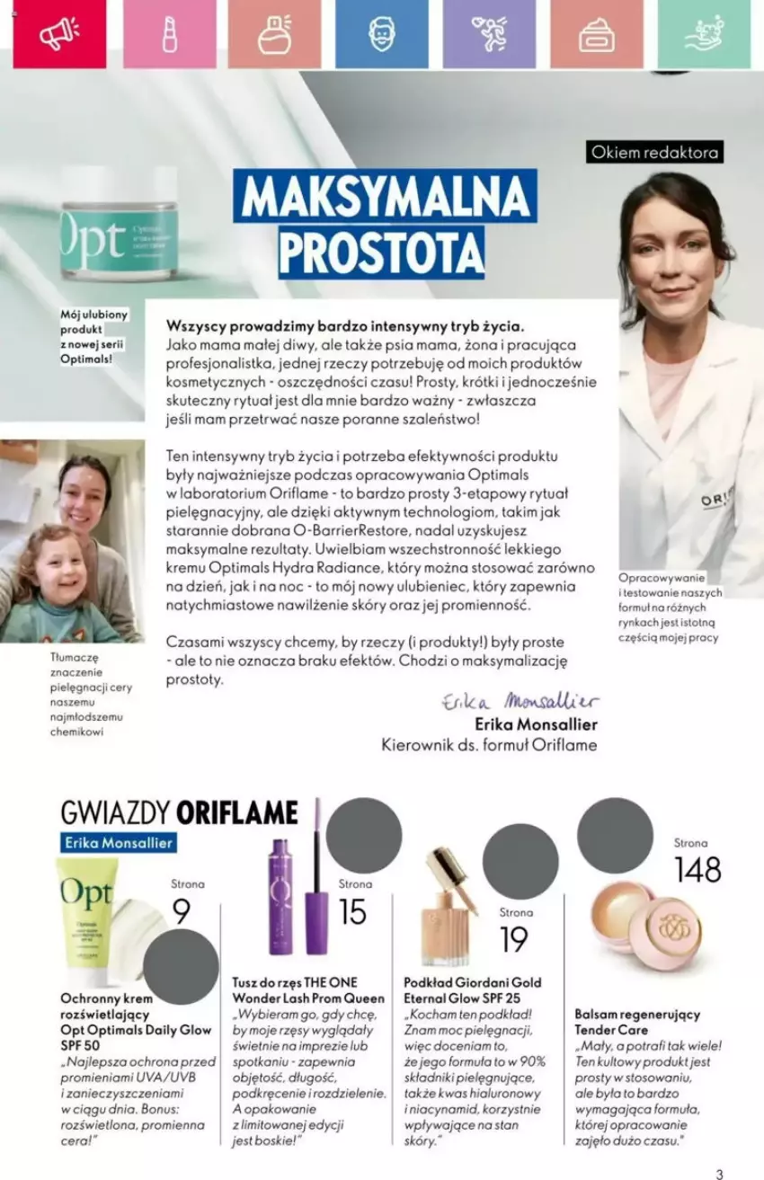 Gazetka promocyjna Oriflame - ważna 23.03 do 12.04.2025 - strona 72 - produkty: Giordani Gold, Koc, Optima, Optimals, Oriflame, Podkład, Por, Ser, Szal, Tender Care, The ONE, Tusz