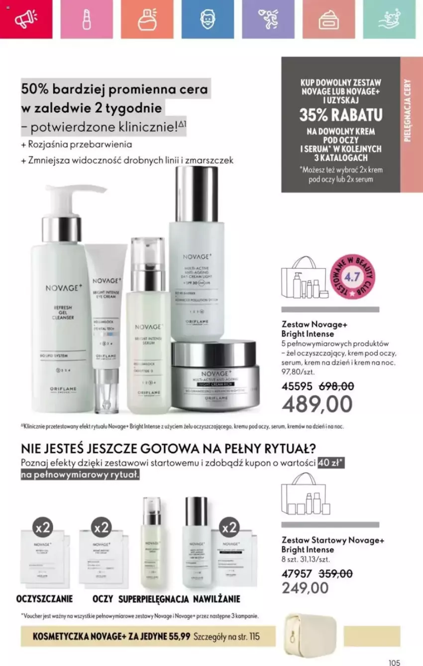 Gazetka promocyjna Oriflame - ważna 23.03 do 12.04.2025 - strona 8 - produkty: Krem na dzień, Krem na noc, Krem pod oczy, Mars, NovAge, Olej, Rum, Ser, Serum