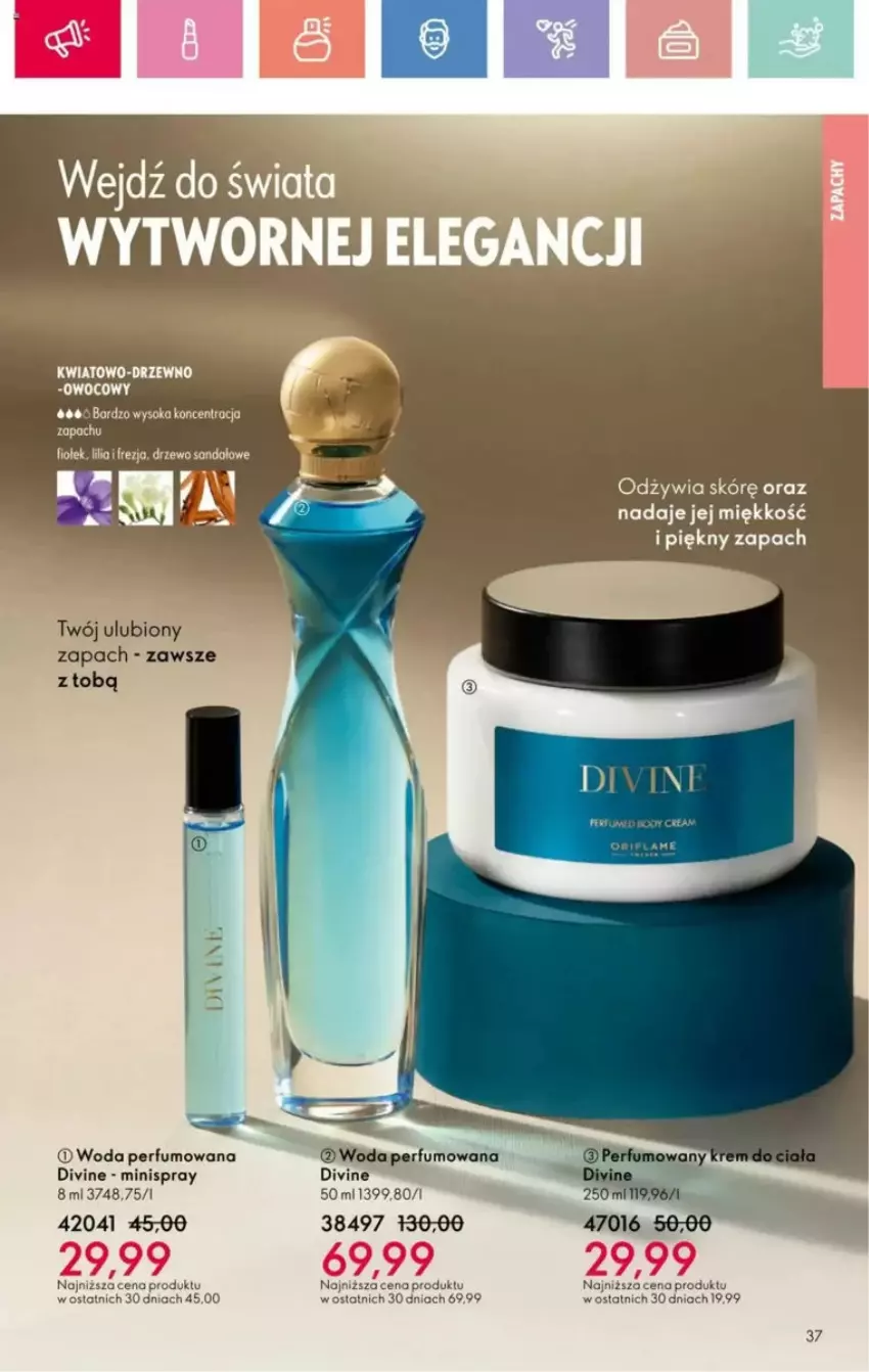 Gazetka promocyjna Oriflame - ważna 23.03 do 12.04.2025 - strona 80 - produkty: Divine, Perfum, Sok, Woda, Woda perfumowana