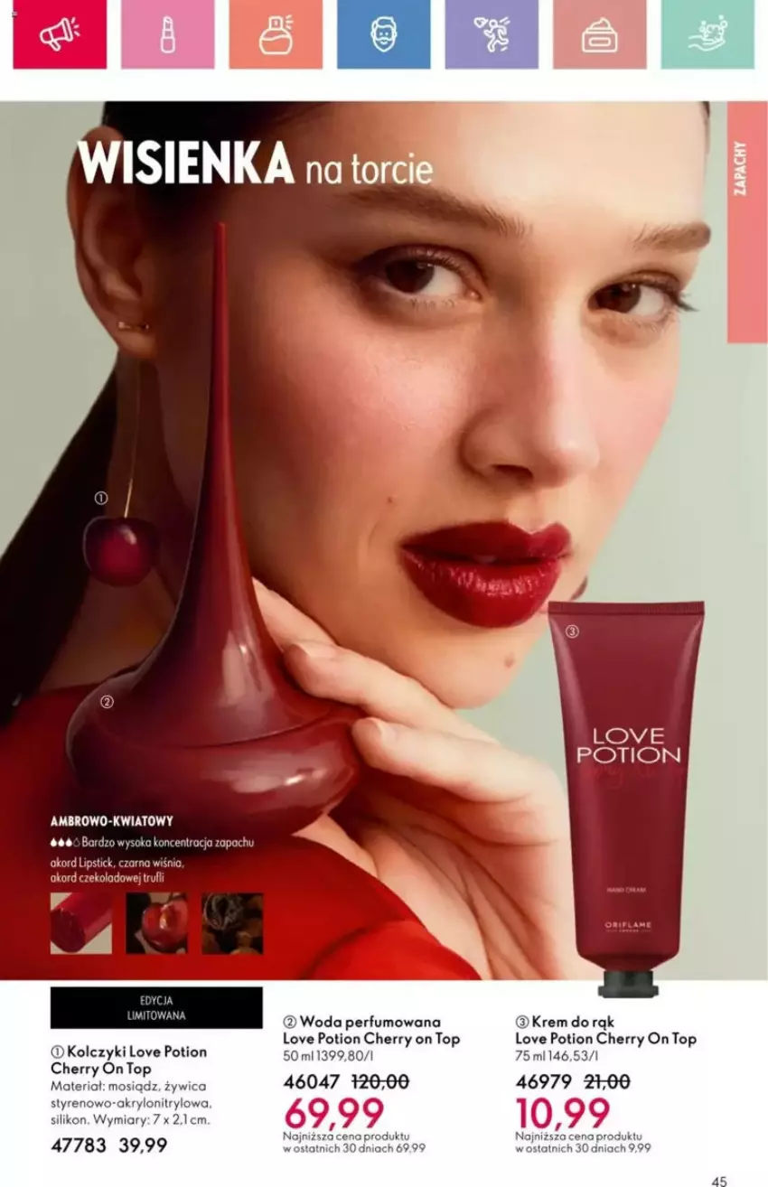 Gazetka promocyjna Oriflame - ważna 23.03 do 12.04.2025 - strona 89 - produkty: Kolczyki, Krem do rąk, Oriflame, Perfum, Top, Woda, Woda perfumowana