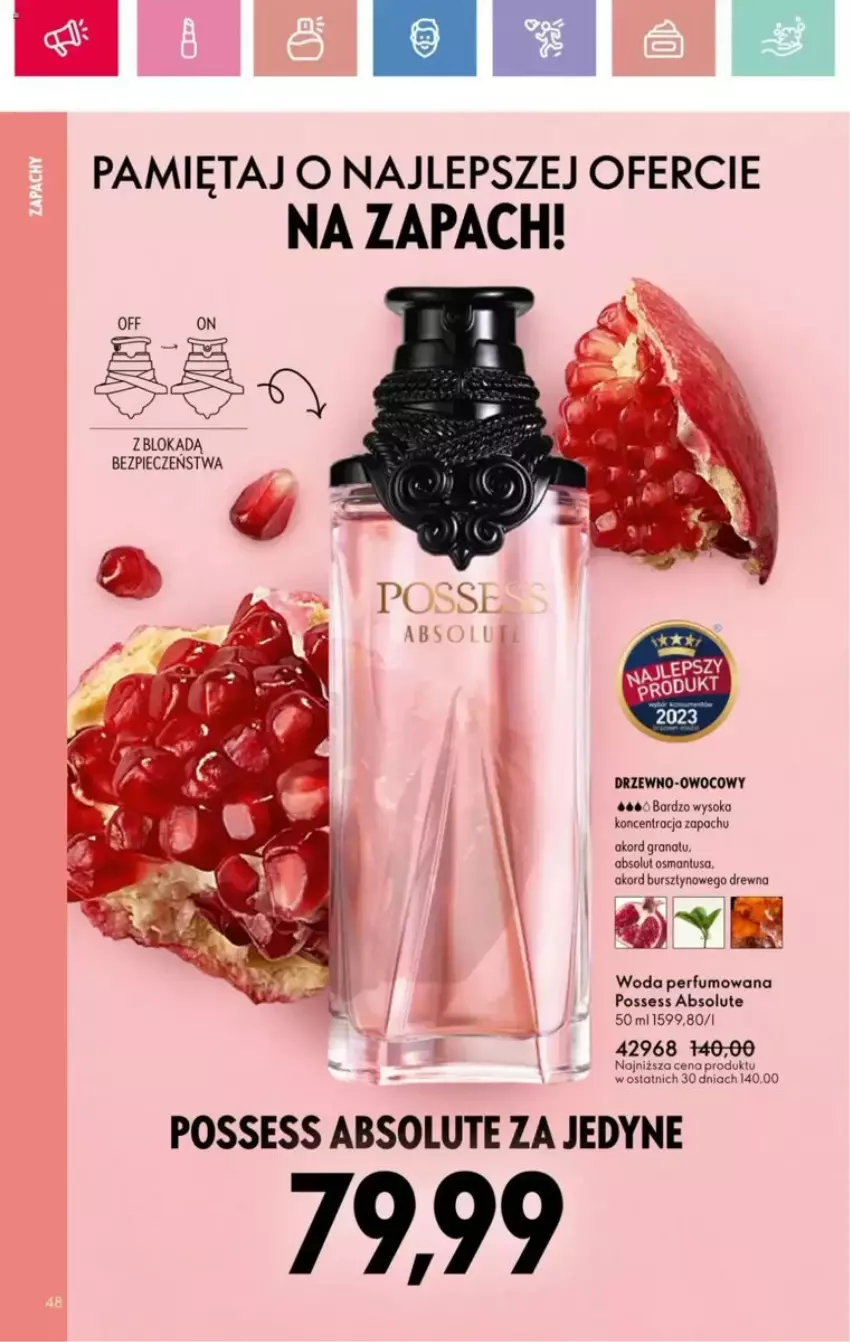 Gazetka promocyjna Oriflame - ważna 23.03 do 12.04.2025 - strona 92 - produkty: Absolut, Bursztyn, Gra, Granat, Mięta, Perfum, Piec, Possess, Sok, Woda, Woda perfumowana