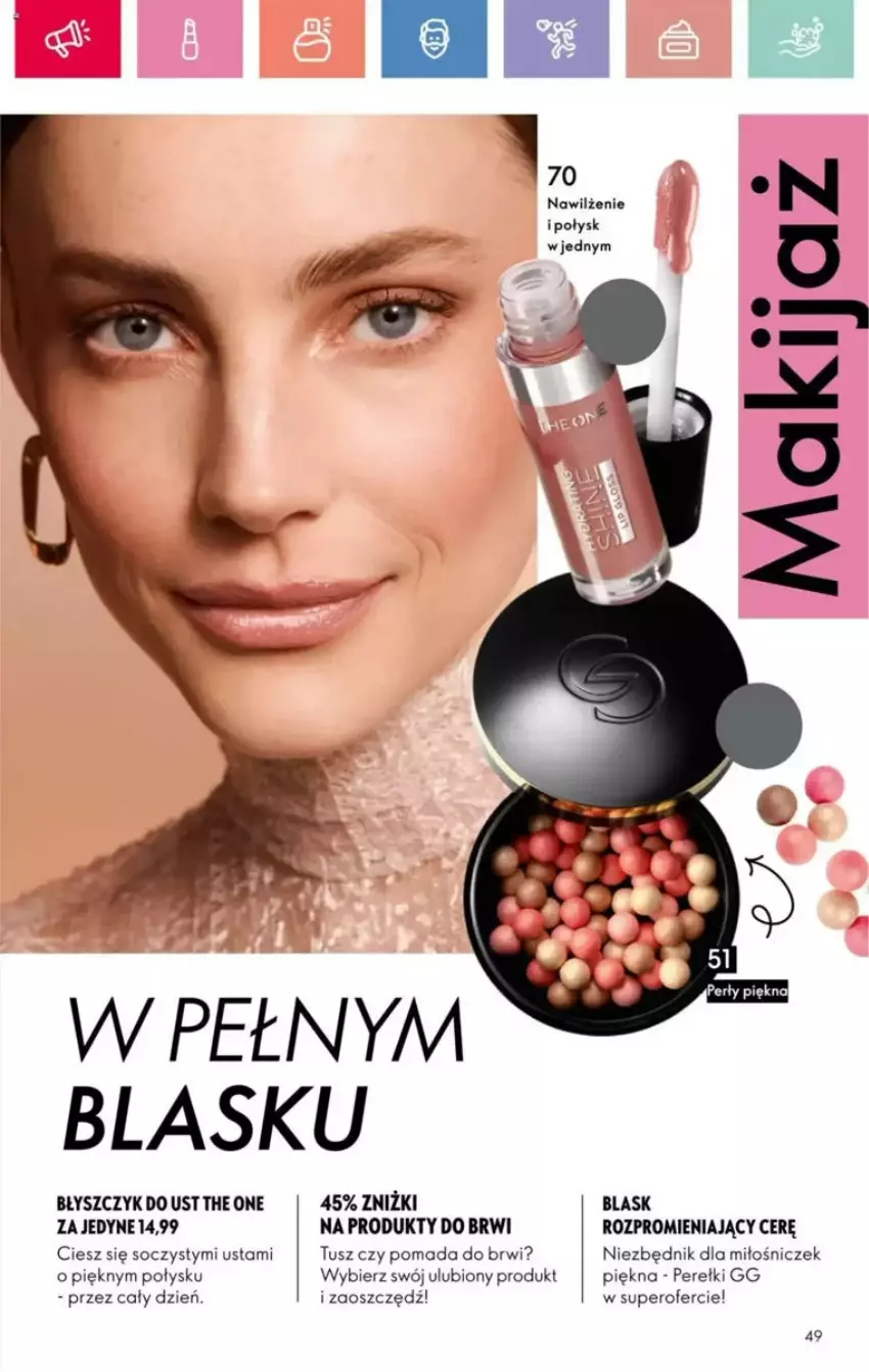 Gazetka promocyjna Oriflame - ważna 23.03 do 12.04.2025 - strona 93 - produkty: Błyszczyk do ust, Pomada, Pomada do brwi, The ONE, Tusz