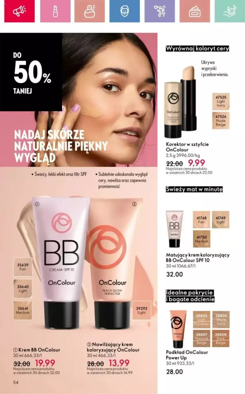 Gazetka promocyjna Oriflame - ważna 23.03 do 12.04.2025 - strona 99 - produkty: Fa, Krem bb, OnColour, Podkład