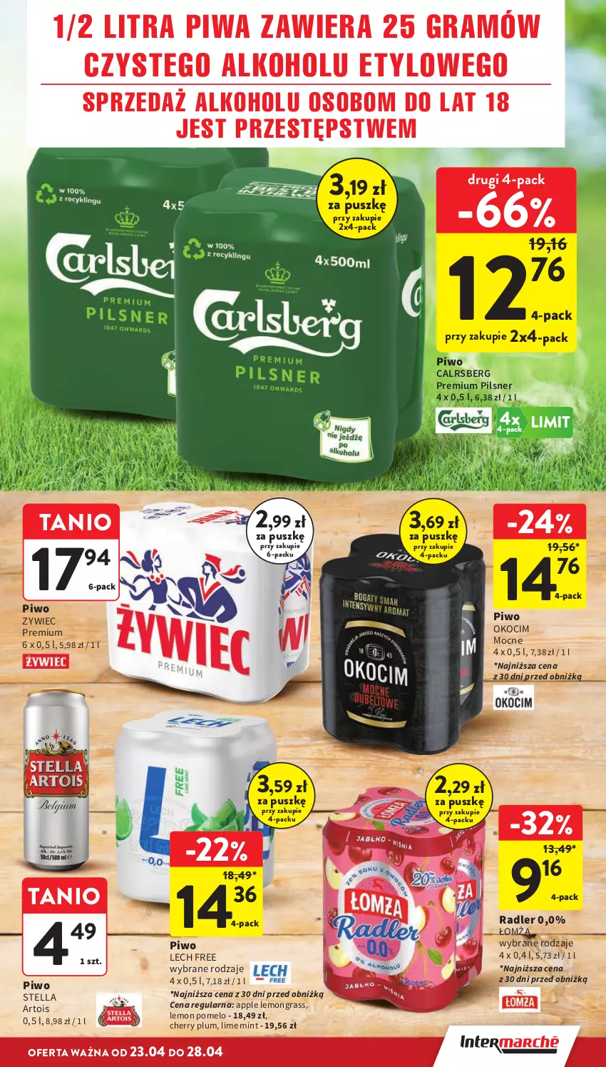 Gazetka promocyjna Intermarche - Gazetka promocyjna - ważna 23.04 do 28.04.2026 - strona 13 - produkty: Gra, Koc, Okocim, Piwa, Piwo, Pomelo, Radler