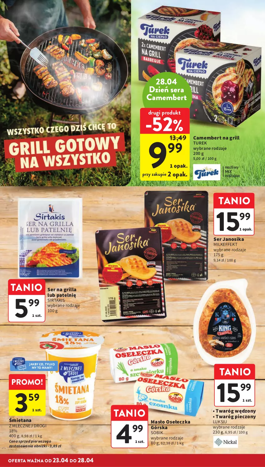 Gazetka promocyjna Intermarche - Gazetka promocyjna - ważna 23.04 do 28.04.2026 - strona 8 - produkty: Camembert, Grill, Masło, Piec, Ser, Twaróg