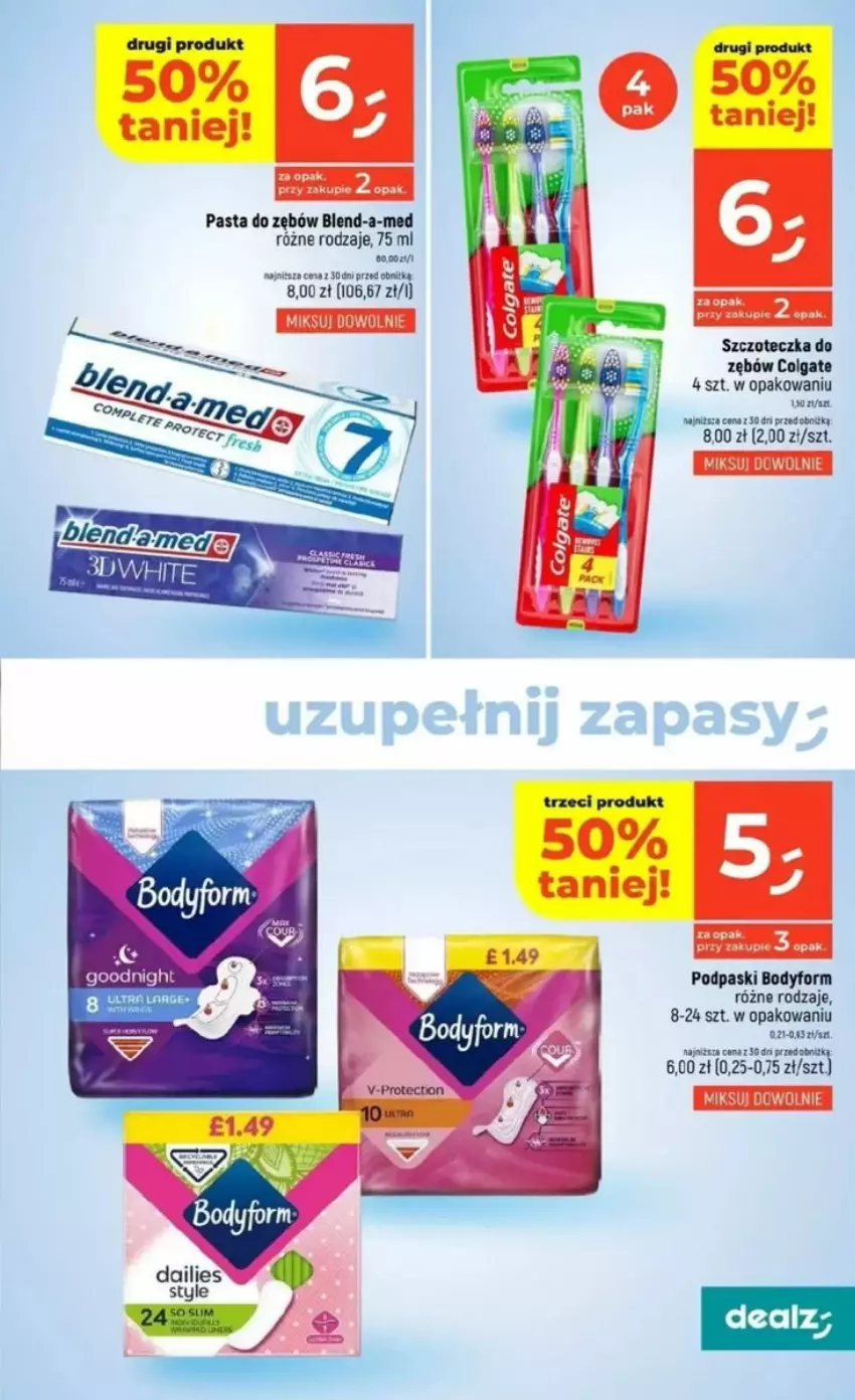 Gazetka promocyjna Dealz - ważna 10.04 do 16.04.2025 - strona 42 - produkty: Blend-a-Med, Body, Colgate, LG, Pasta do zębów, Podpaski, Szczoteczka, Szczoteczka do zębów